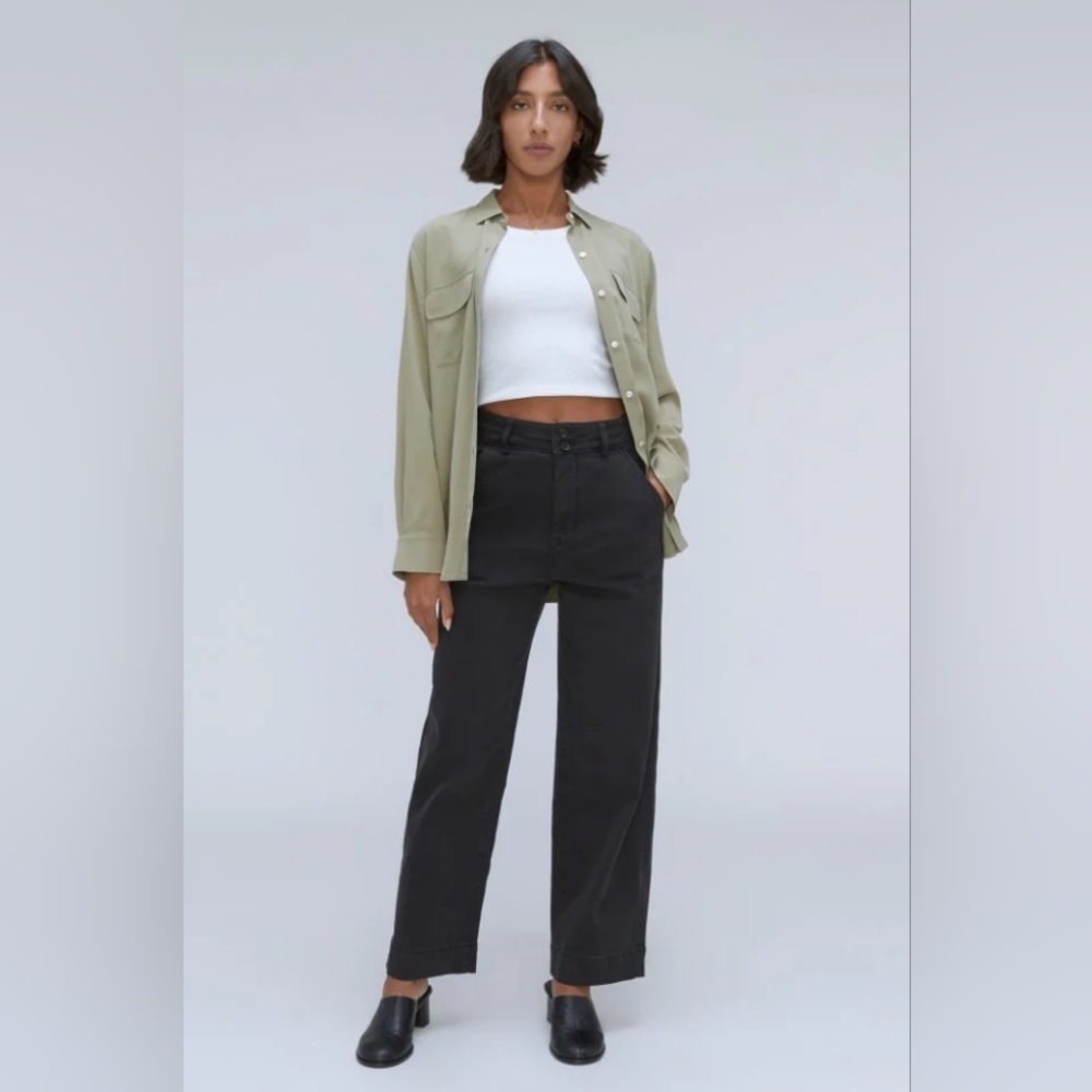 Everlane Organic Wide-Leg Womens Pants Jeans